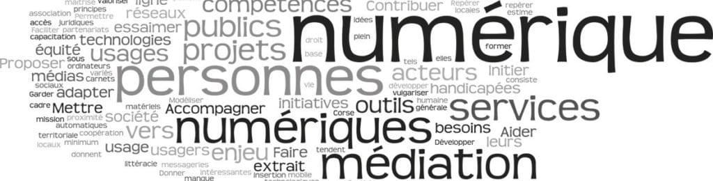 nuage de mots-clés emploi et numérique