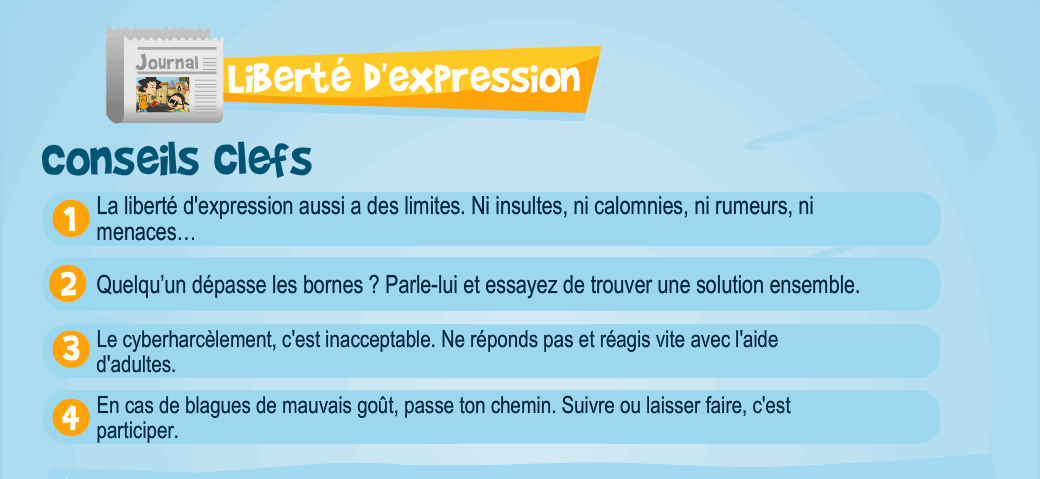 Vinz et Lou - Production Tralalere réalisée avec l’aide du ministère de l’Education nationale et le soutien de l'Union européenne dans le cadre du programme Internet Sans Crainte (Licence Creative Commons BY-NC-SA 3.0 FR) - Source: Internet Sans Crainte > Jeu "Droits et Devoirs"