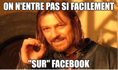 Boromir : on n'entre pas si facilement sur facebook