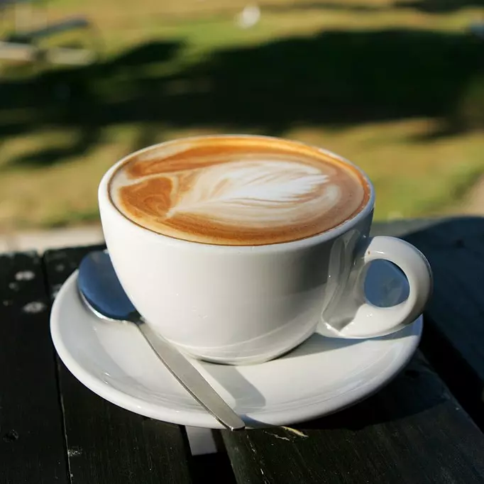 Nice cup of coffee with a view. Lake Tekapo.