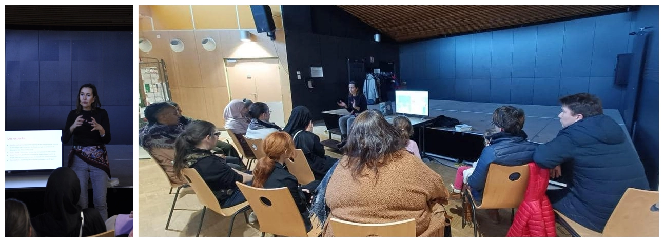 Montage photo de la conférence parentalité numérique